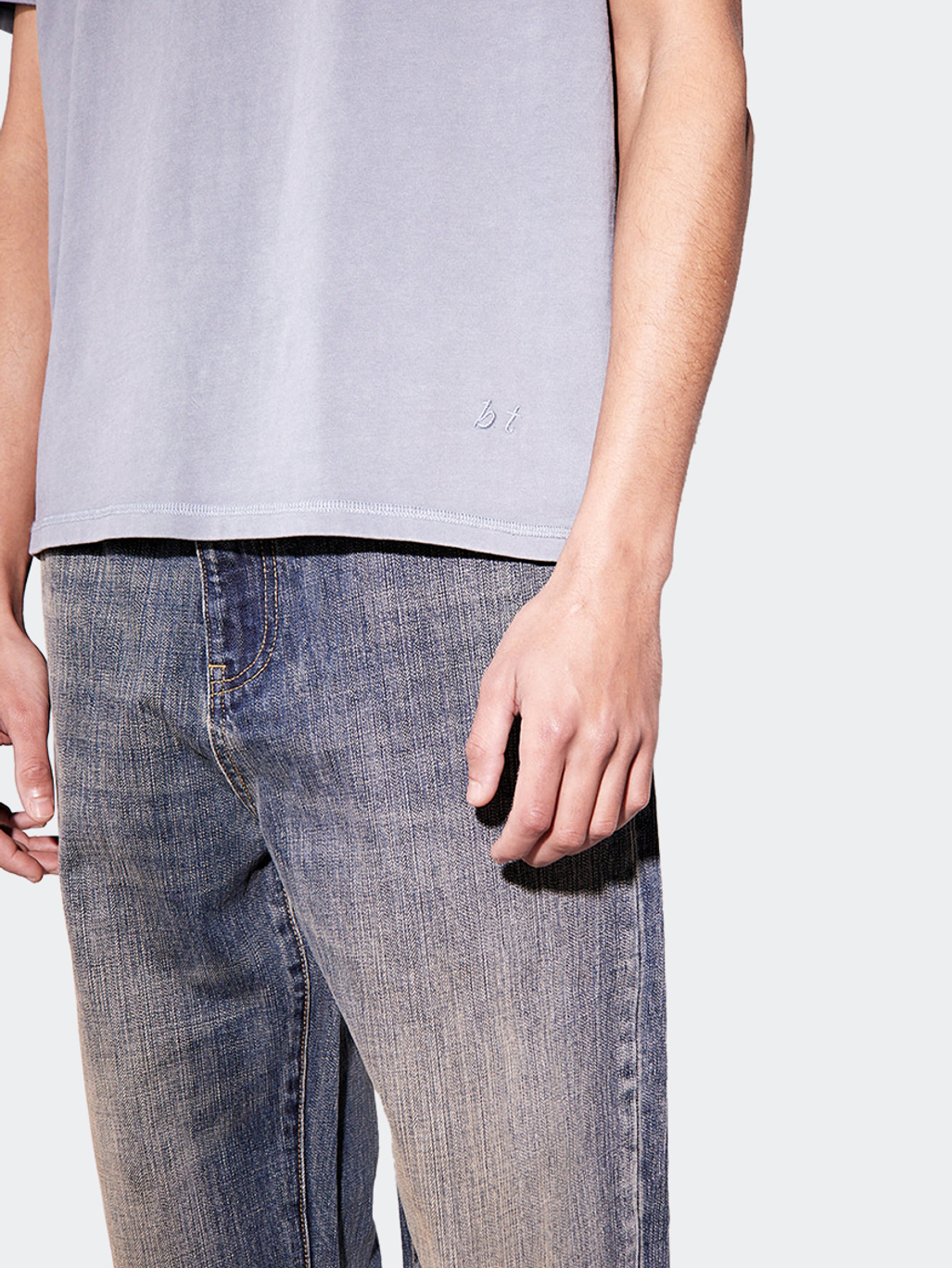 Brixtol Textiles Bt T-Shirt Washed Dusty Blue