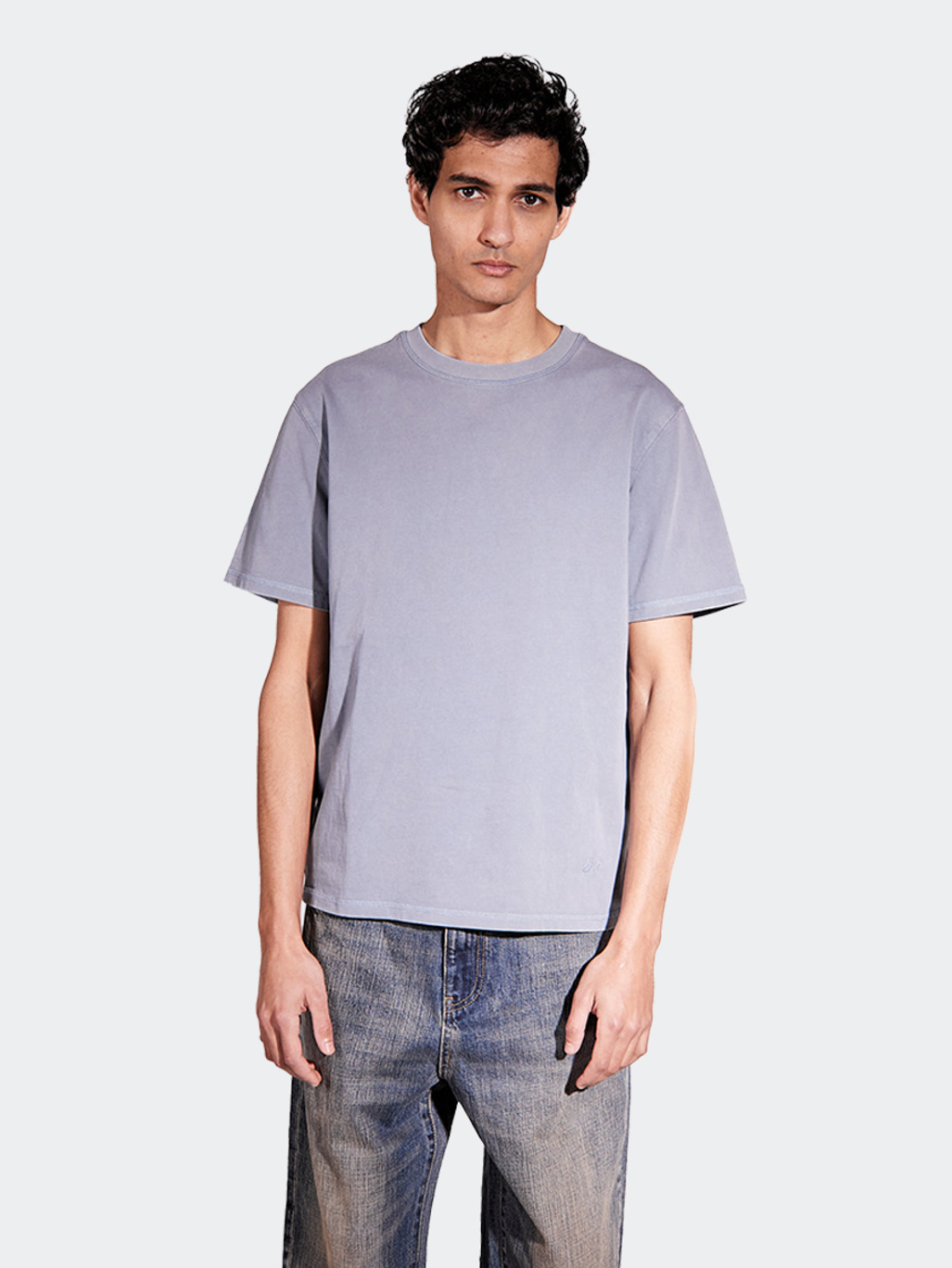 Brixtol Textiles Bt T-Shirt Washed Dusty Blue