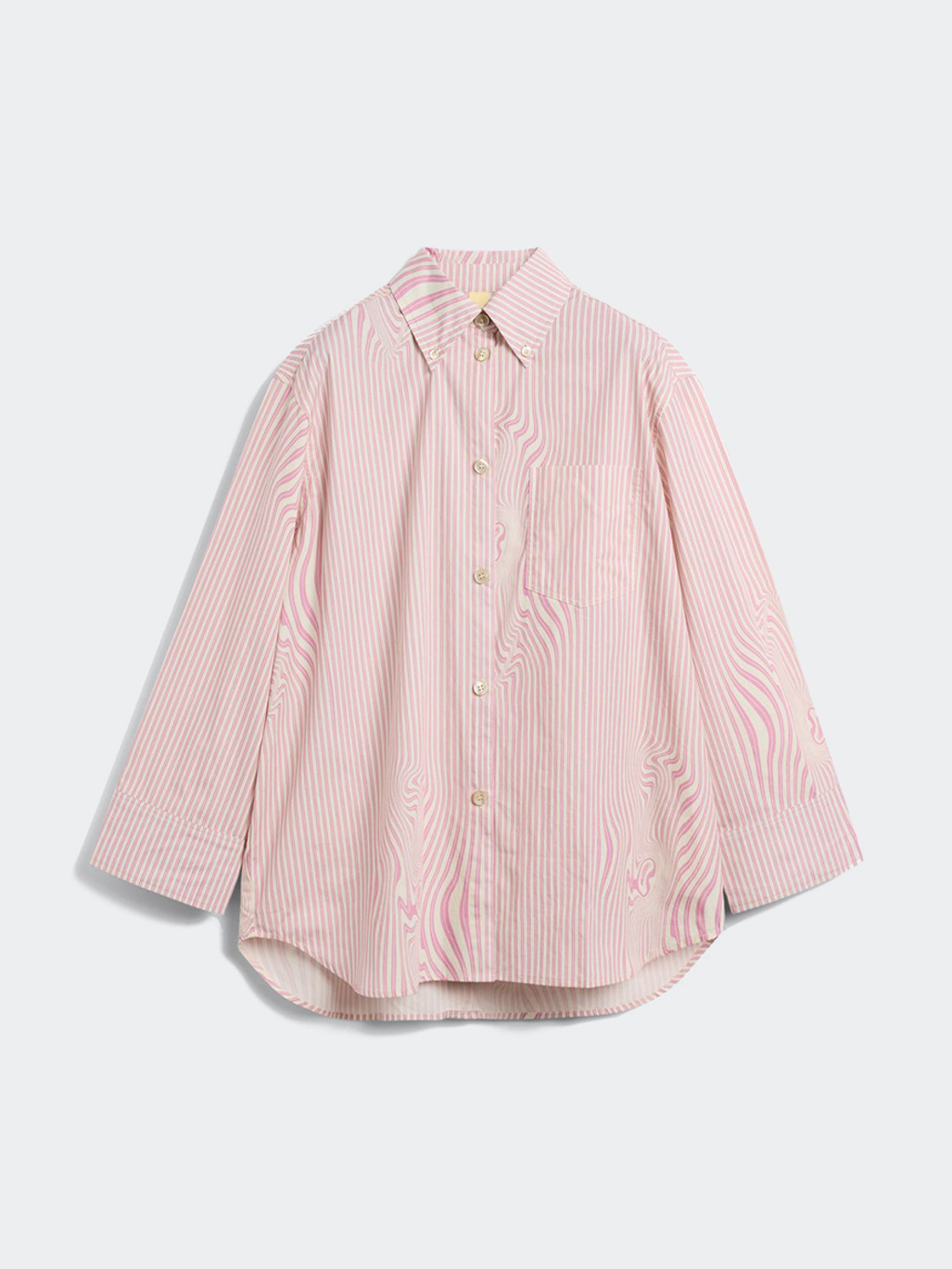 Brixtol Textiles Rhona Pink Glitch Stripe