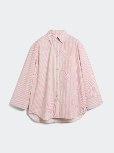 Brixtol Textiles Rhona Pink Glitch Stripe