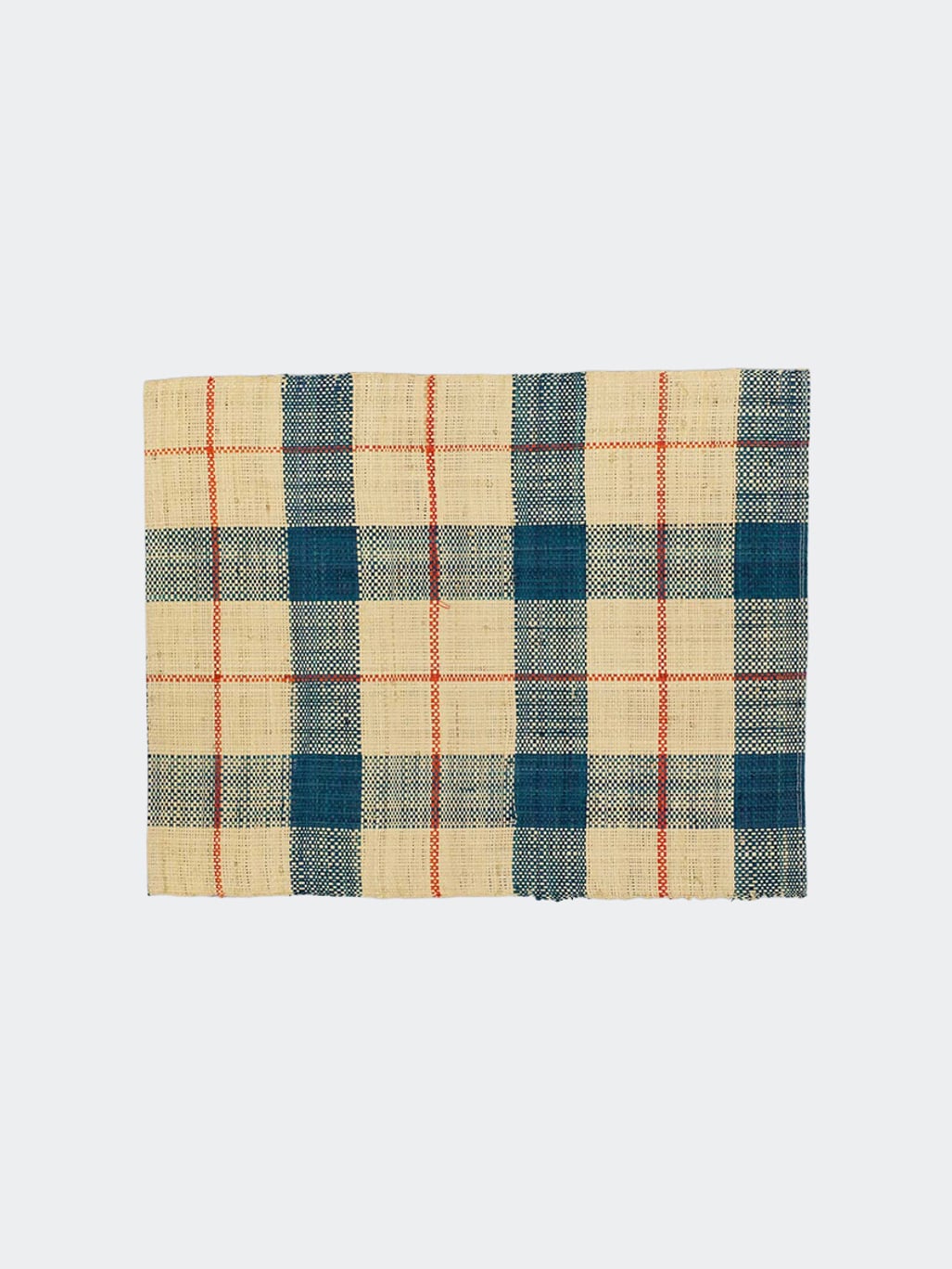 A World of Craft Raffia Tablett Nature/Blue