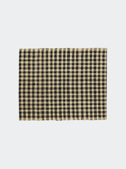 A World of Craft Raffia Small Check Tablett Natur/Svart