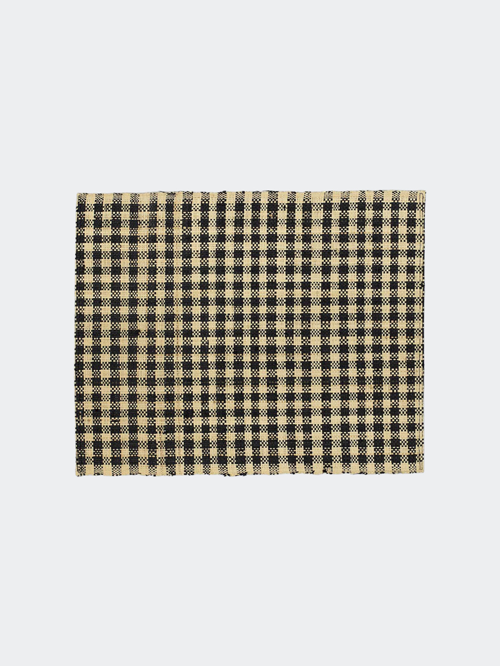 A World of Craft Raffia Small Check Tablett Natur/Svart