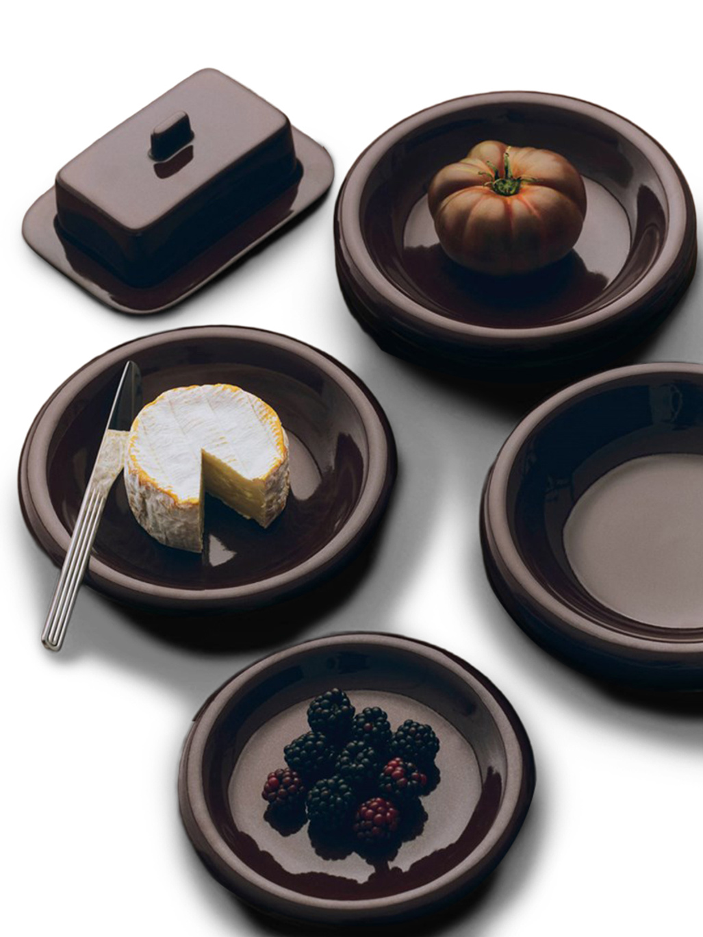 HAY Barro Butter Dish Burgundy