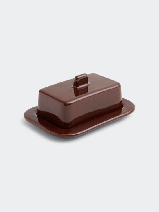 HAY Barro Butter Dish Burgundy