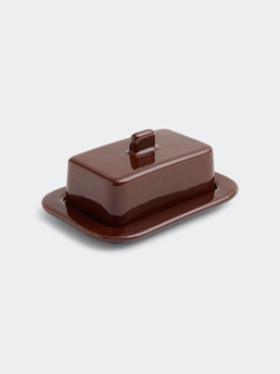 HAY Barro Butter Dish Burgundy