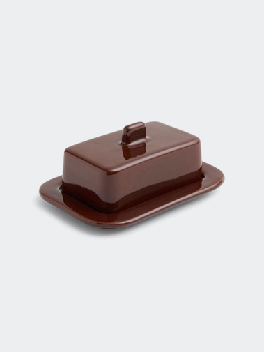 HAY Barro Butter Dish Burgundy