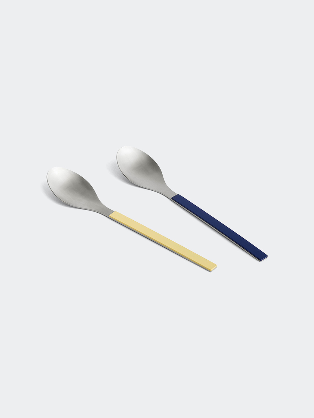 HAY Mvs Serving Spoon Set Of 2 Dark Blue And Yellow