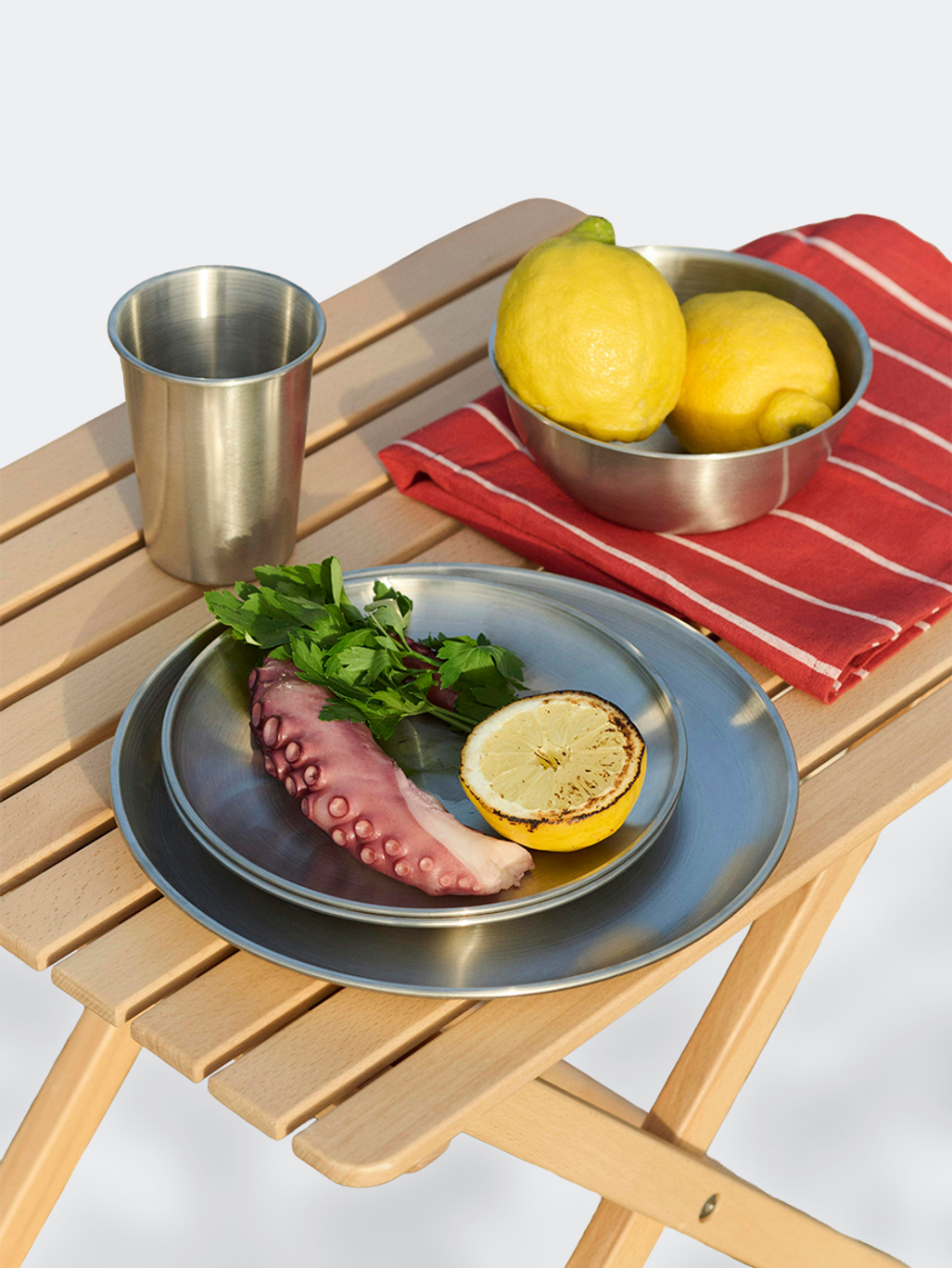 HAY Outdoor Market Steel Plate Set Of 2 Small