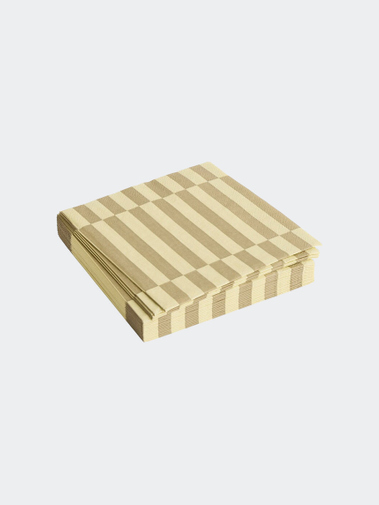 HAY Pattern Napkins Set Of 20 Lunch Cream And Sand Pillar Stripe