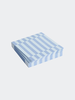 HAY Pattern Napkins Set Of 20 Lunch Light Blue And Dusty Blue Pillar Stripe