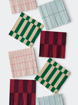 HAY Pattern Napkins Set Of 20 Dinner Bordeaux And Wine