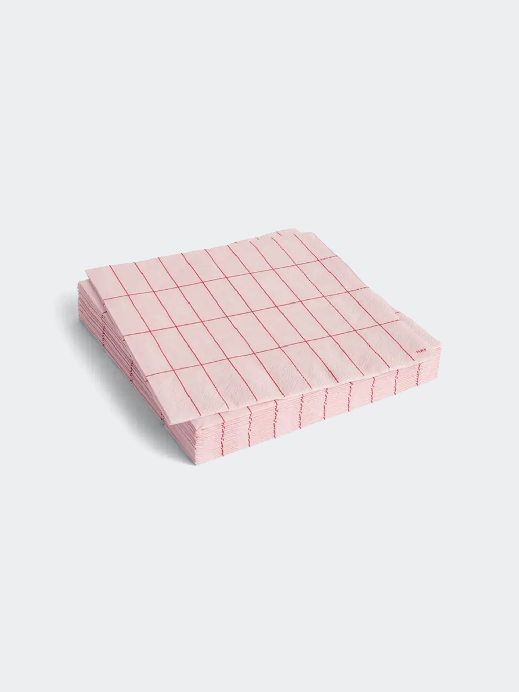 HAY Pattern Napkins Set Of 20 Dinner Light Pink And Red Grid