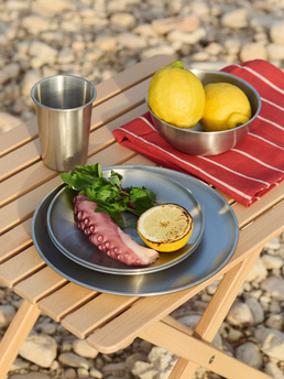 HAY Outdoor Market Steel Plate Set Of 2 Large