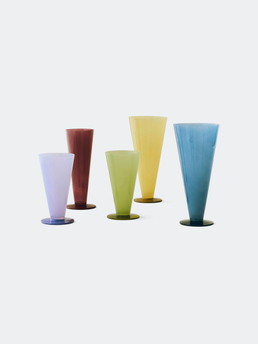 HAY Conical Vase Small Light Green And Dark Lime