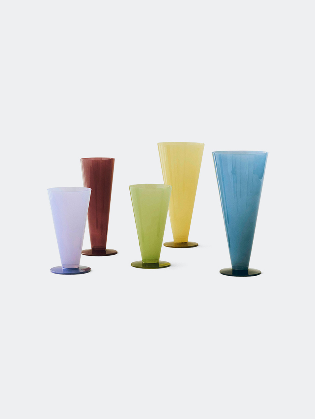 HAY Conical Vase Small Light Green And Dark Lime