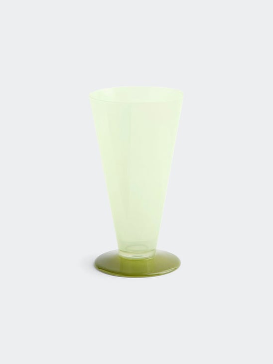 HAY Conical Vase Small Light Green And Dark Lime