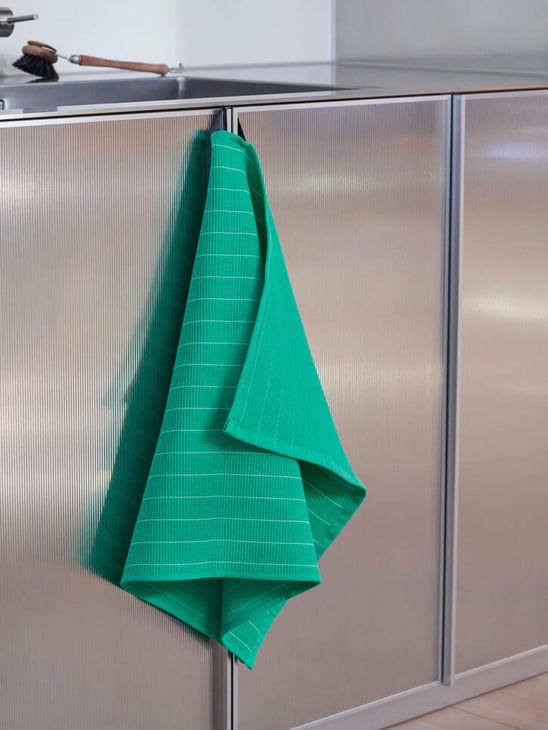 HAY Canteen Tea Towel Emerald Pinstripe