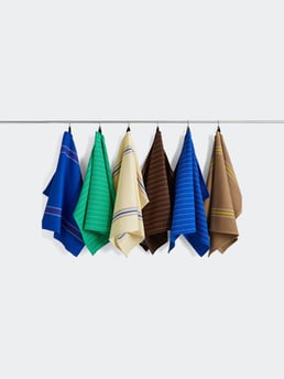 HAY Canteen Tea Towel Emerald Pinstripe