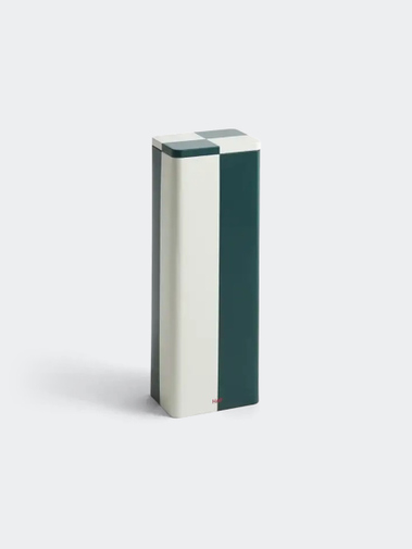 HAY Tin Container Slim Green And Off-White