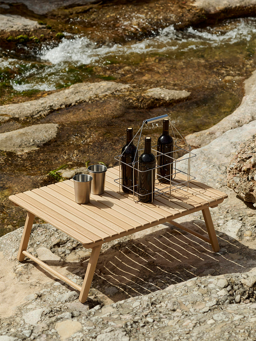 HAY Outdoor Market Bottle Carrier Medium Stainless Steel