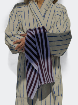 Bongusta Bath Robe Moonbeam/Ultra Marine