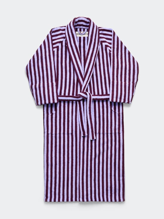 Bongusta Bath Robe Wine/Lavender Blue