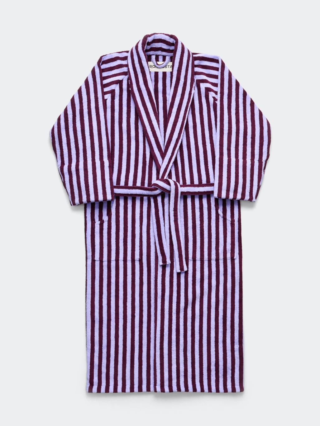 Bongusta Bath Robe Wine/Lavender Blue