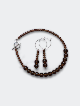 Kläm Stones Gittan Anklet Smoke Brown