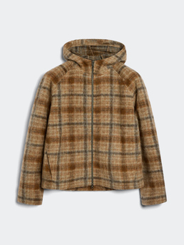 Brixtol Textiles Seven Hoodie Beige Check