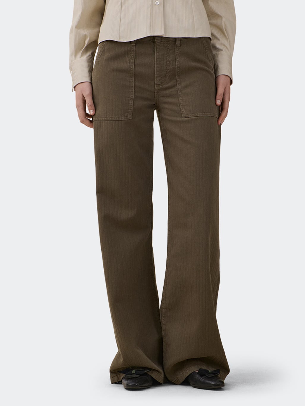 Jeanerica Guell Chevron Khaki Green