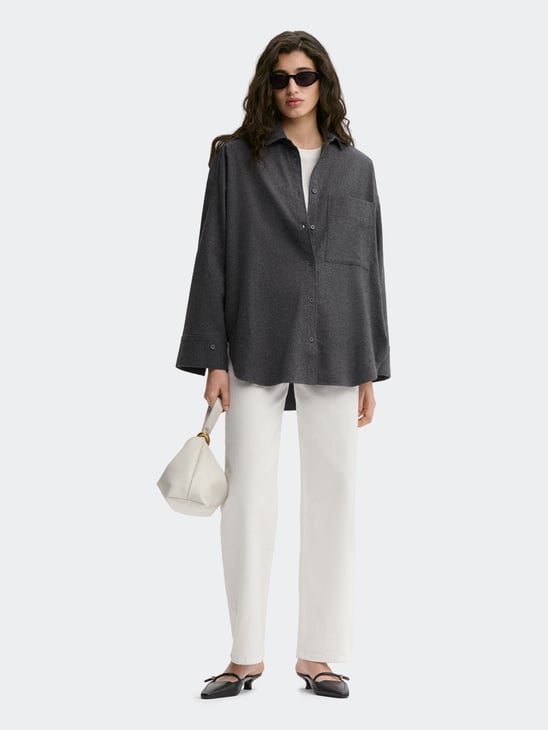 By Malene Birger Derris Flannel Dark Grey Melan
