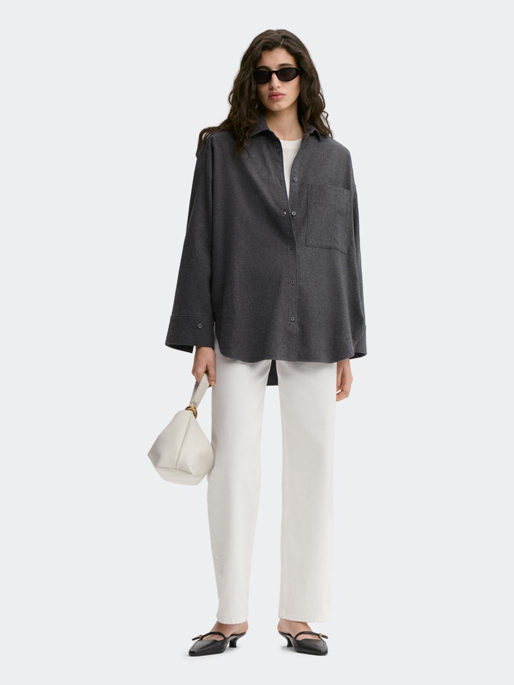 By Malene Birger Derris Flannel Dark Grey Melan