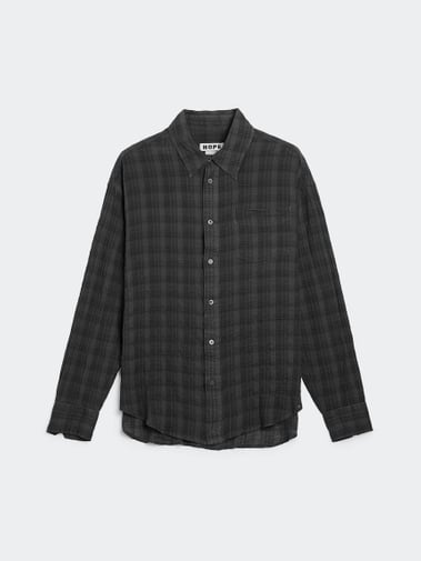 Hope Room Shirt Grey Check Voile
