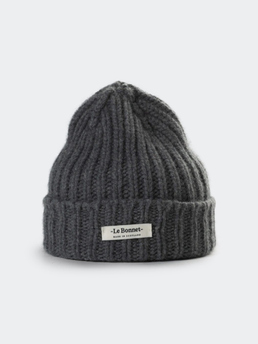 Le Bonnet Logo Beanie Slate Grey