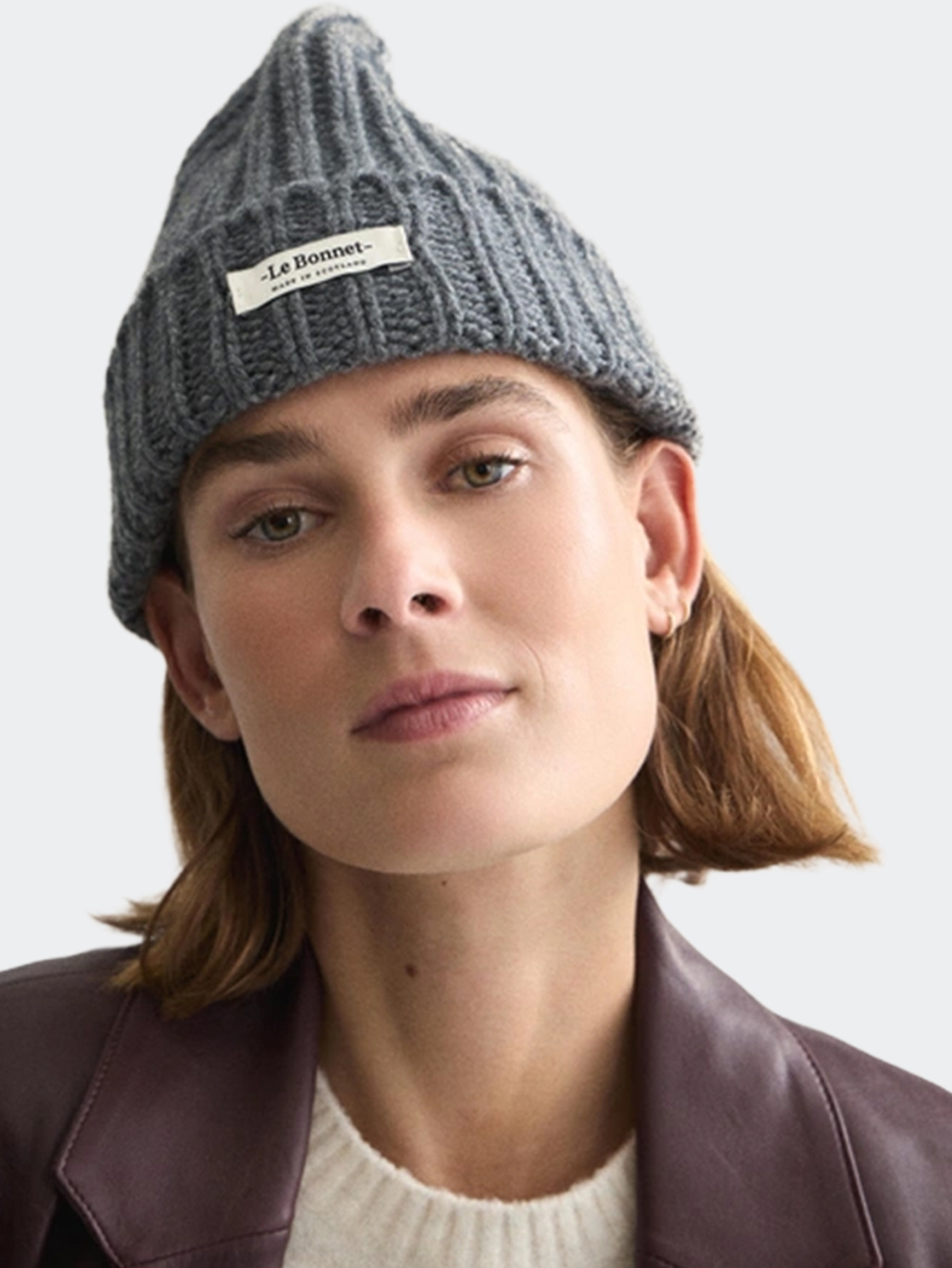 Le Bonnet Logo Beanie Slate Grey