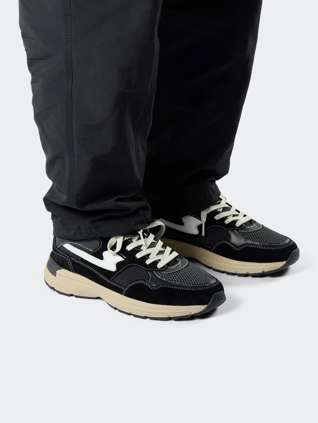 Stepney Workers Club Amiel S-Strike Suede Mix Black
