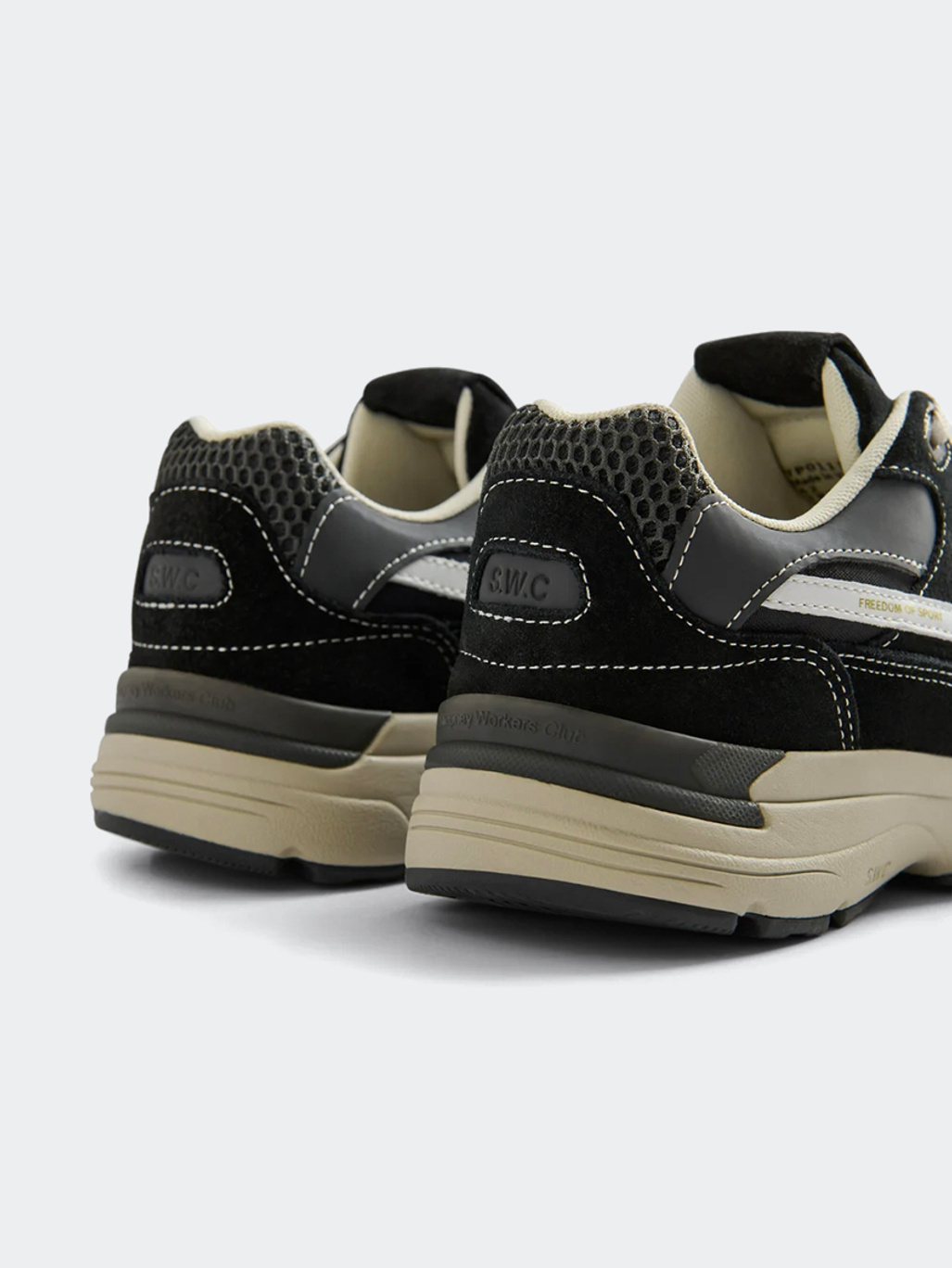 Stepney Workers Club Amiel S-Strike Suede Mix Black