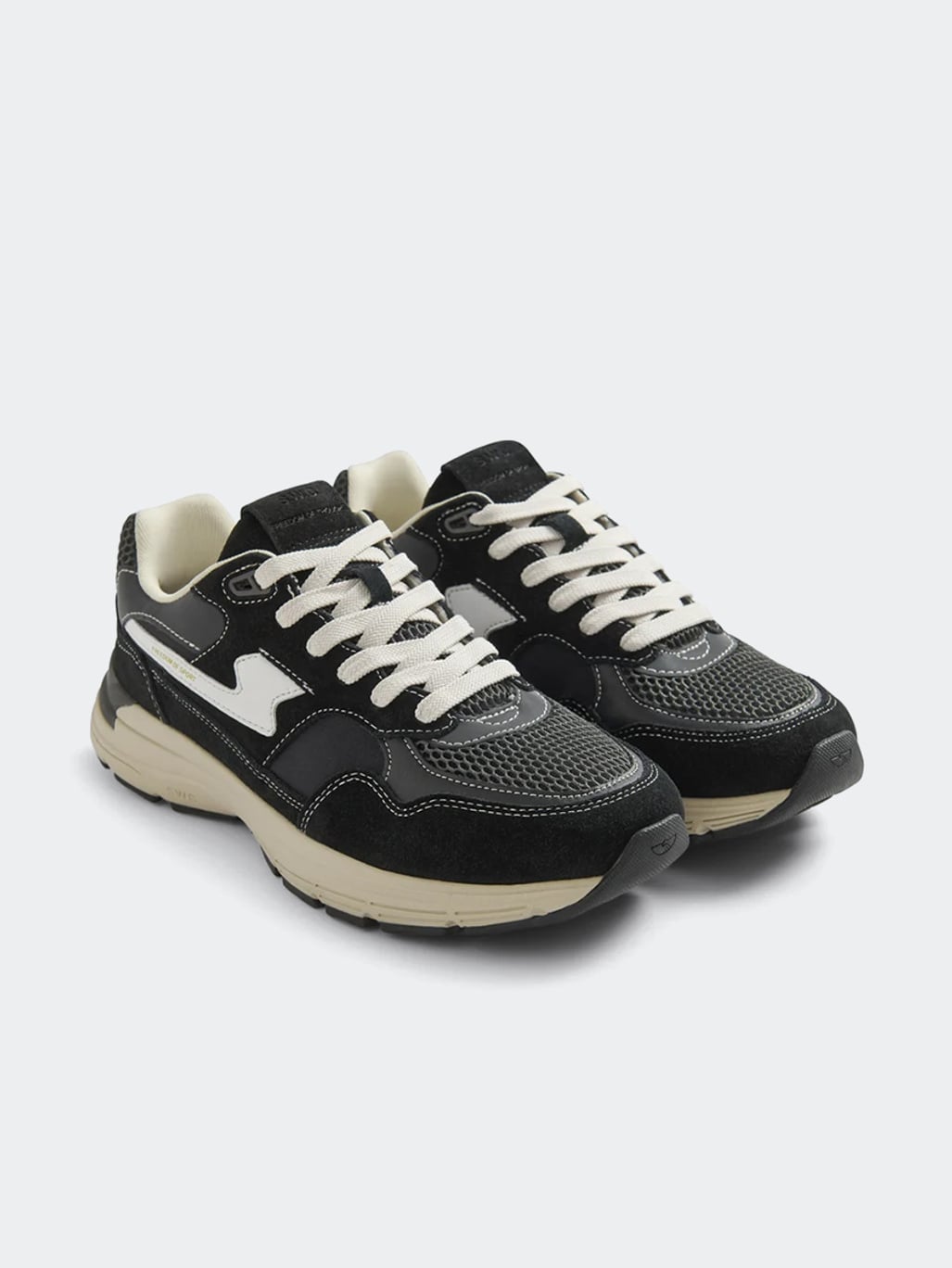 Stepney Workers Club Amiel S-Strike Suede Mix Black